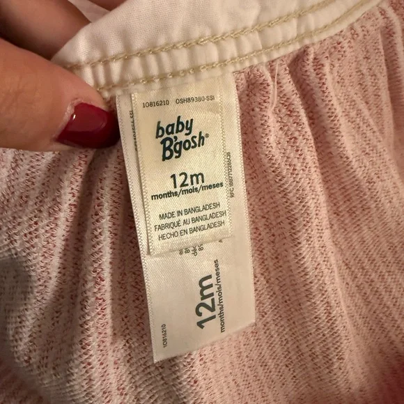 OshKosh B'gosh Red and White Striped Overalls - Picture 3 of 3